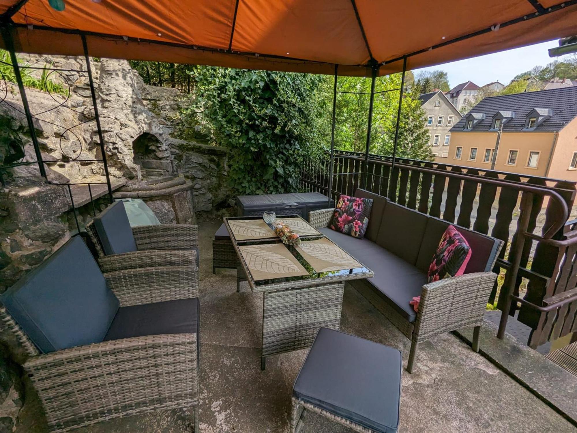 Waldblickwohnung Mit Schoener Terrasse Und Kamin Sebnitz Exterior photo